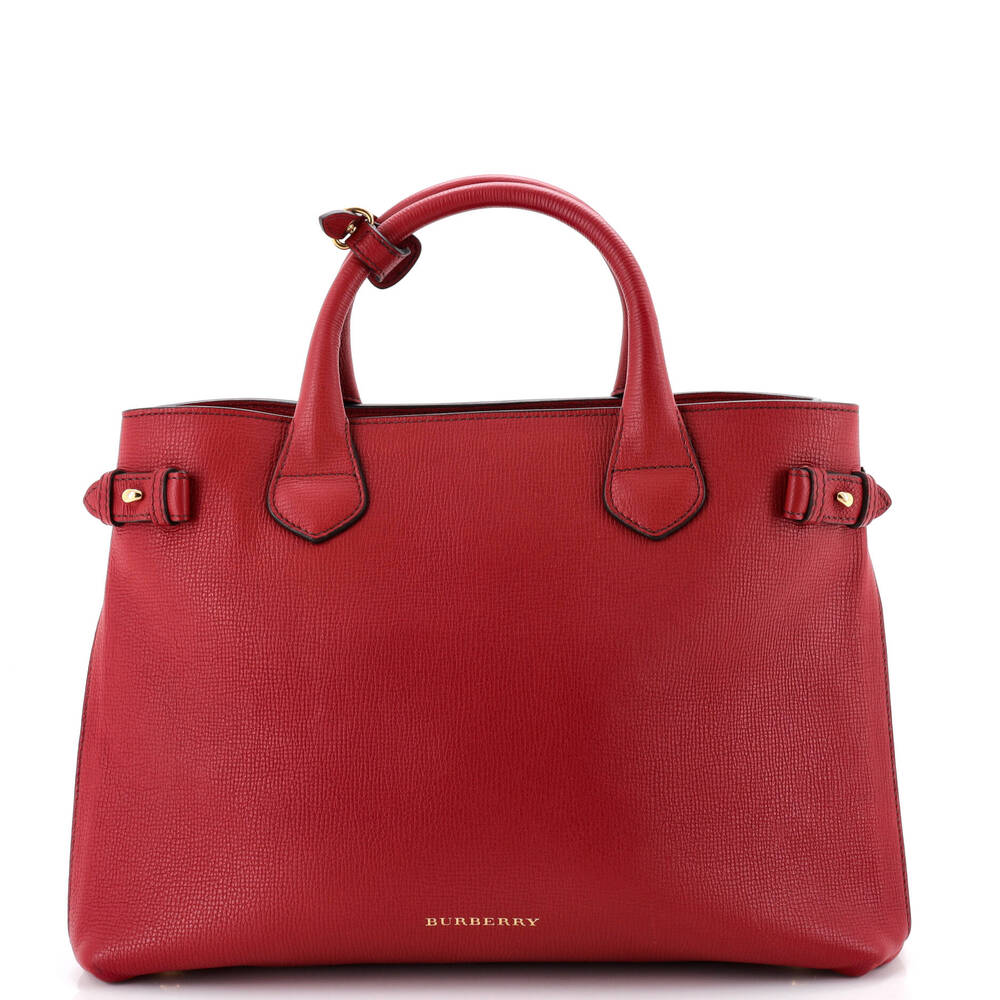 Burberry Banner Tote Leather And House #247746B84B